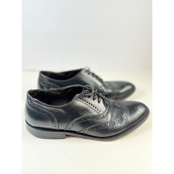To Boot New York Mens Shoes Black Leather Oxford Brogues Dress Wing Tip US 8.5